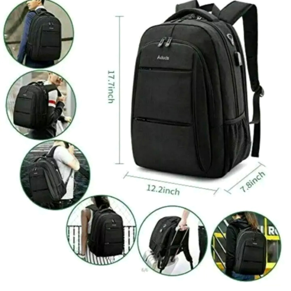 Laptop Backpack w/USB Charging Port - Picture 1 of 4